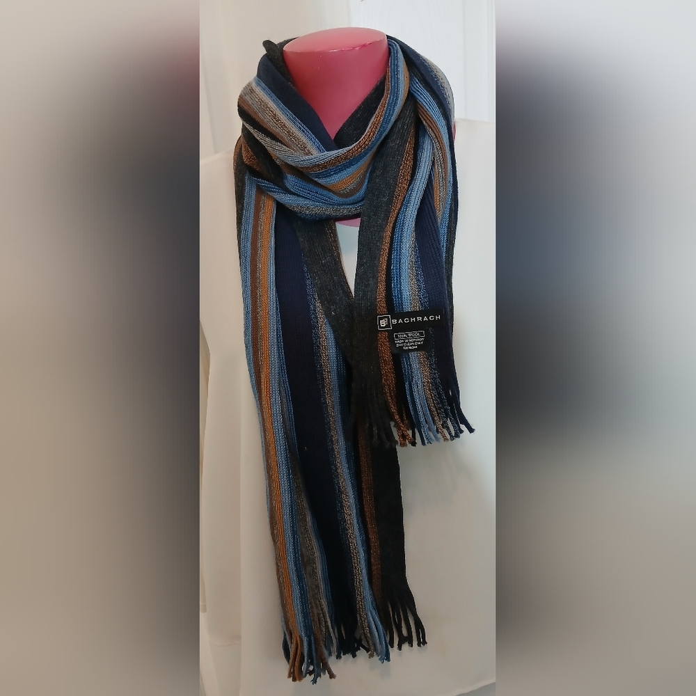 Bachrach Men's Multicolor Wool Scarf
